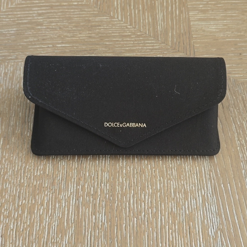 Dolce & Gabbana Black Fabric Semi-Rigid Envelope Style Eyewear Case